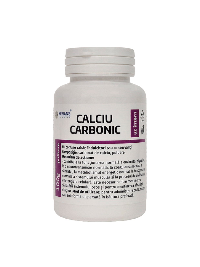 CALCIU CARBONIC - pulbere, 100g