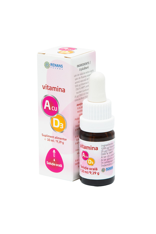 VITAMINA A cu D3 - soluție orală, picături, 10ml