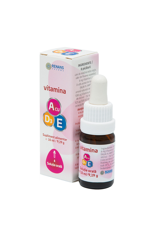VITAMINA A cu E și D3 – soluție orală, picături, 10ml
